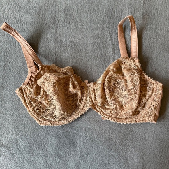 Prima Donna Bra EU 75 FR 90 UK 34 Beige Lace Underwire Everyday Comfort - Picture 6 of 8